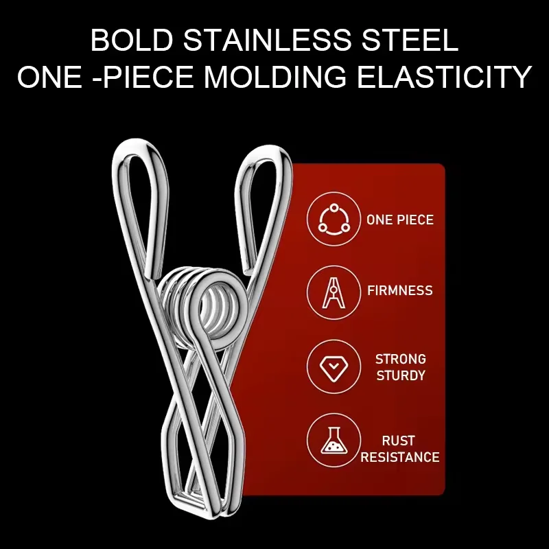 Stainless Steel Clothes Racks Multi-functional Sock Windproof Hook Clip Drying Racks Laundry Hanger Rack socks hanger