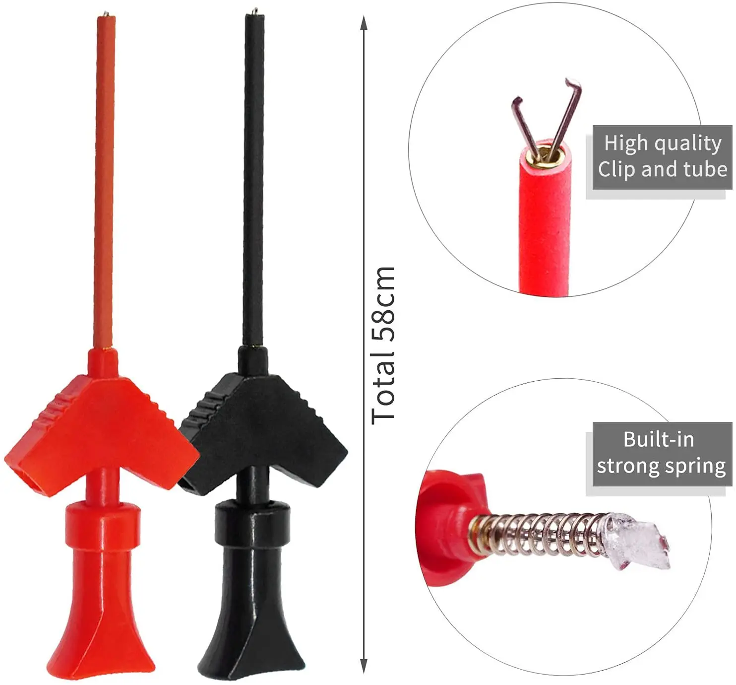 Cleqee P1512D Mini SMD IC Test Hook Test Leads Kit Mini Grabber Silicone Jumper Wire 26AWG Dupont Cables for Logic Analyzer