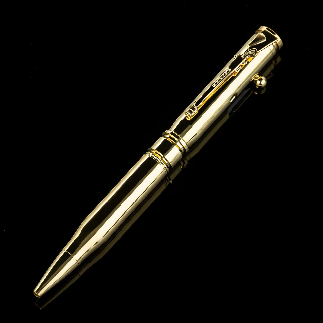 MP-109 Custom logo Gun bolt pen spot wholesale creative metal  pen press machine gun pen printable logo multi-funct