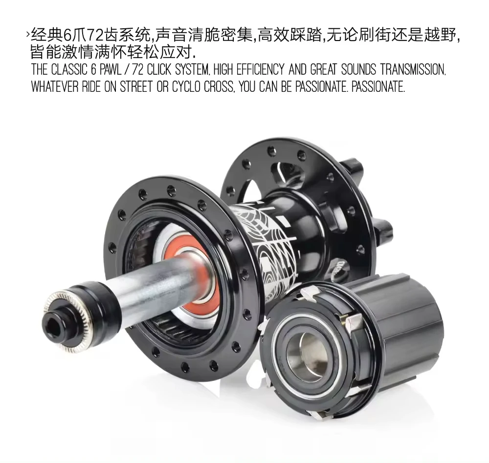 KOOZER Road Bike Bearing Hubs CX420 Disc Brake Front Rear Aluminum Alloy Road Bike Hub