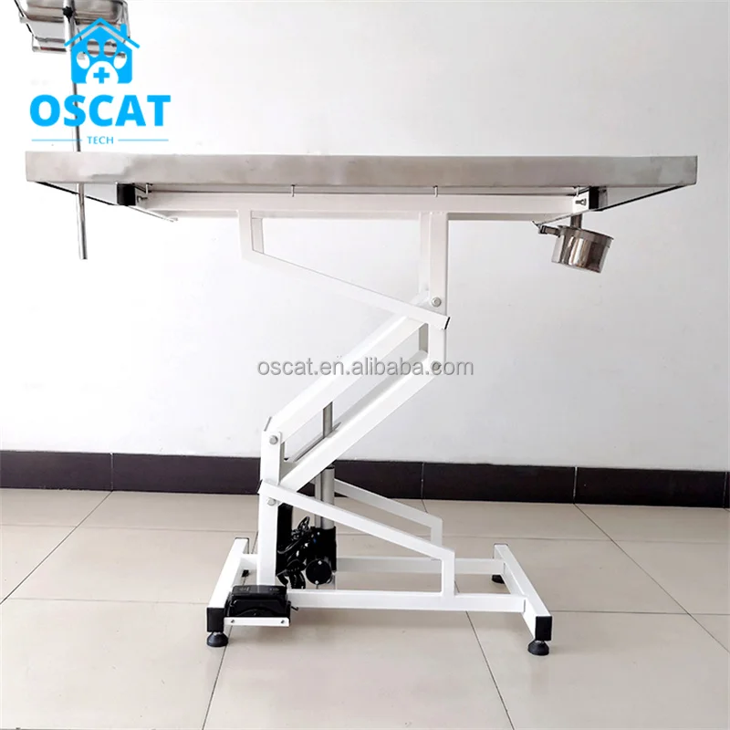 OSCAT Veterinary Equipment Pet Animal Hospital Clinic Stainless Steel Surgical Electric Lift Veterinary Operating Table for Vet