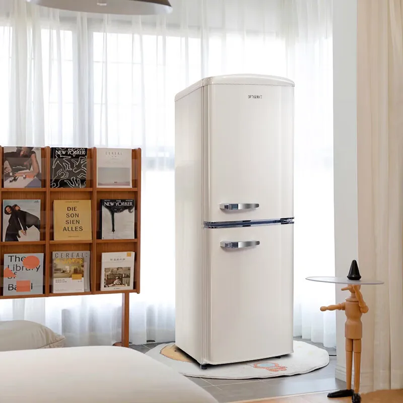 160L Retro Refrigerator MDRF160-RE Bottom Freezer Mechanical Control Manual Defrost High Quality