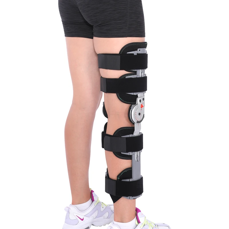 TJ-KM005 High Quality Comfortable Medical Knee Orthosis Brace Hinged Leg Joint for Rehabilitation Physical Therapy Support