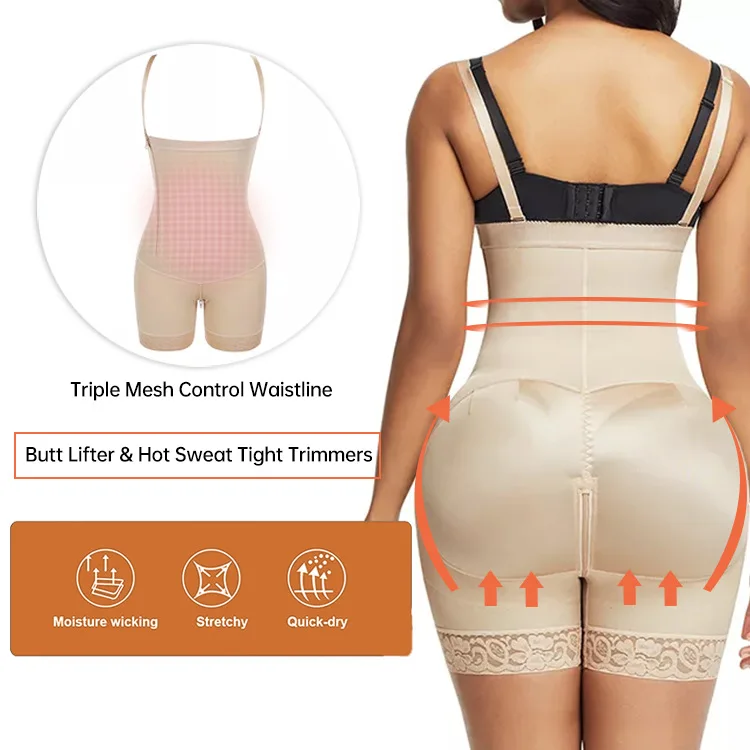YIBANG Hot Sale Full Body Slimming  Plus Size Shapers Butt Lifter Body Shaper For Women