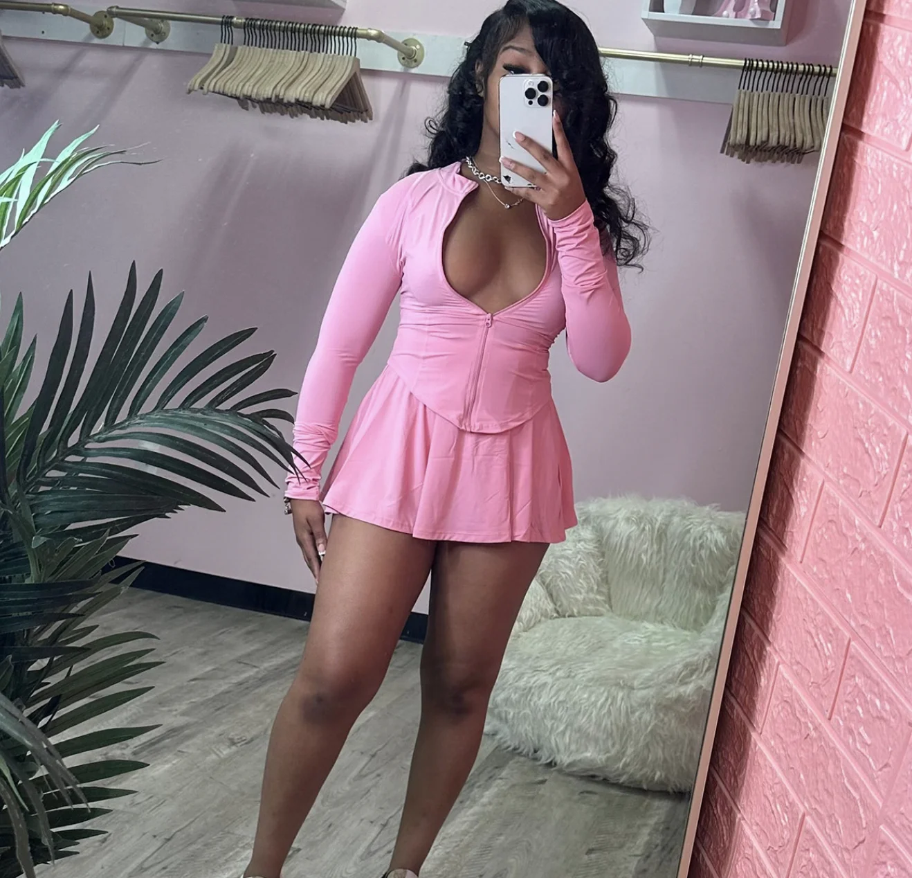 Peeqi HR24029 loungewear women suit Y2K clothing zip up jacket tops and mini skirt casual elegant 2 piece set women streetwear