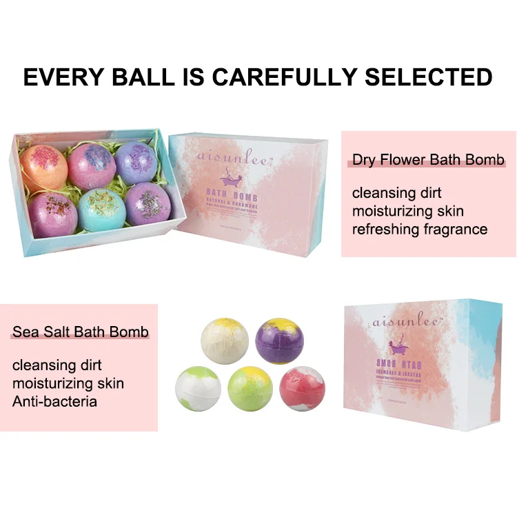 Wholesale Private Label Bath Bomb Bath Ball Set Cleansing Body Care Natural Hand Made Make Skin Relreshed Solt And Smooth