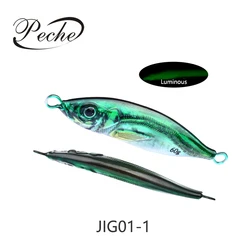 Dropshipping Jigging Lure Fishing Tackle 15/20/30/40/60/80/100g Luminous Swimming Bait Lead Metal Casting Slow Pitch Jigs Lure