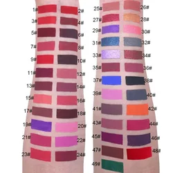 49 colors Black vegan lipstick private label custom nude matte liquid private logo lip stick