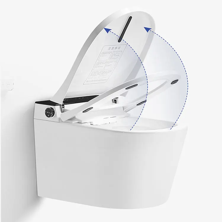 2021 Hot Sale white ceramic wall hung  smart toilet water saving big impact wall low intelligent smart toilet