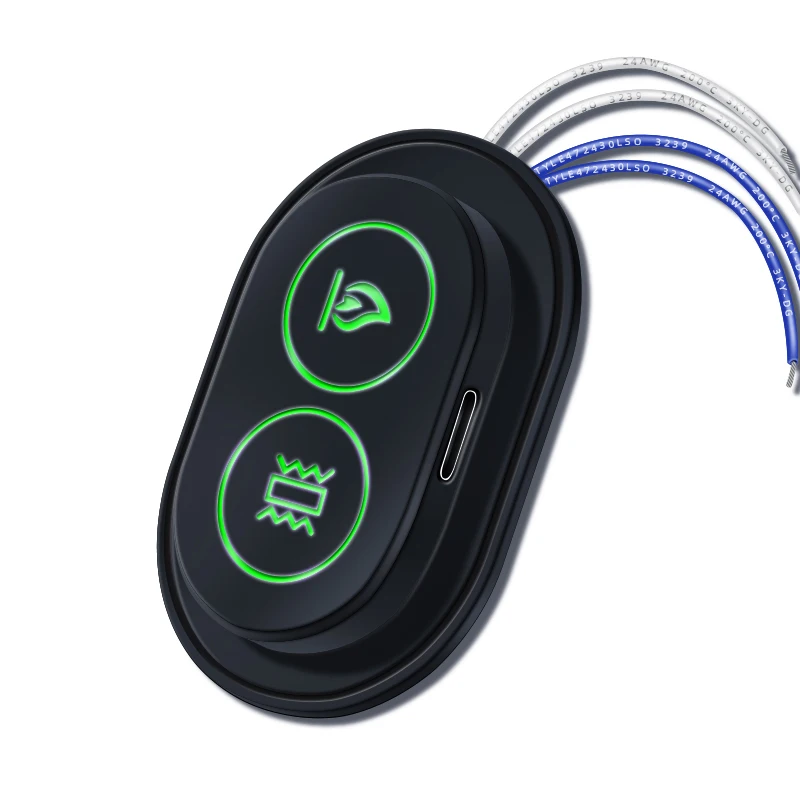 Silicone temperature control switch three heat glove switch heat sheet controller silicone key manufacturer Green light