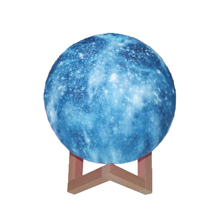 Customized Christmas Gifts Starry 3D Printing Moon Lamp for girls and boys