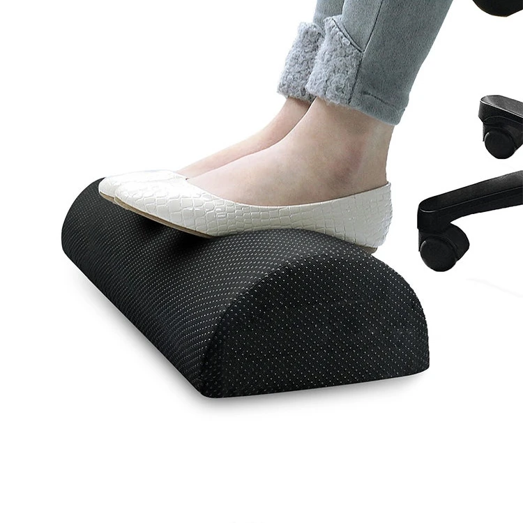 Large Premium Velvet Soft Foam Footrest for Desk - Most Comfortable Desk Foot Rest in The World for Back, Lumbar, Knee Pain