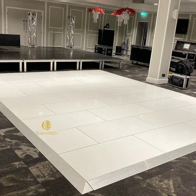 Wireless Magnetic Black White RGB LED Starlit Dance Floor For Wedding Stage Light