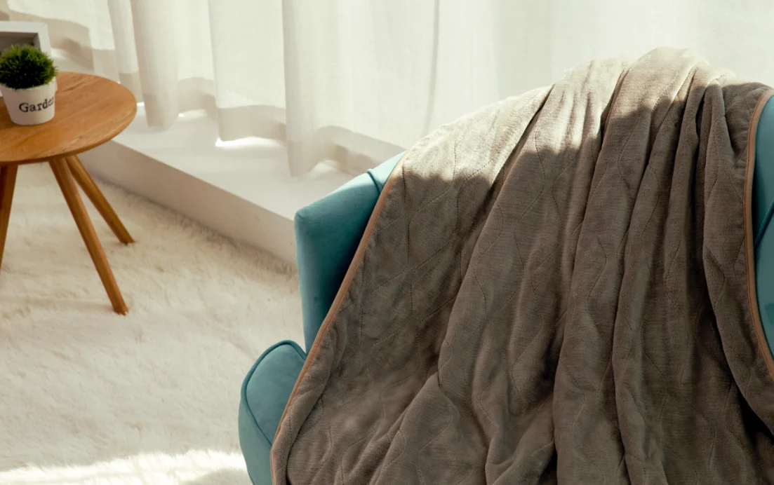 CE Approval 220-240V Electric Blanket Heating Throw Blankets with VDE Plug