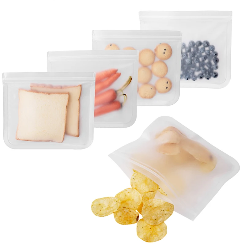 Многоразовые Пакеты для хранения пищевых продуктов силиконовый Пакет переносные