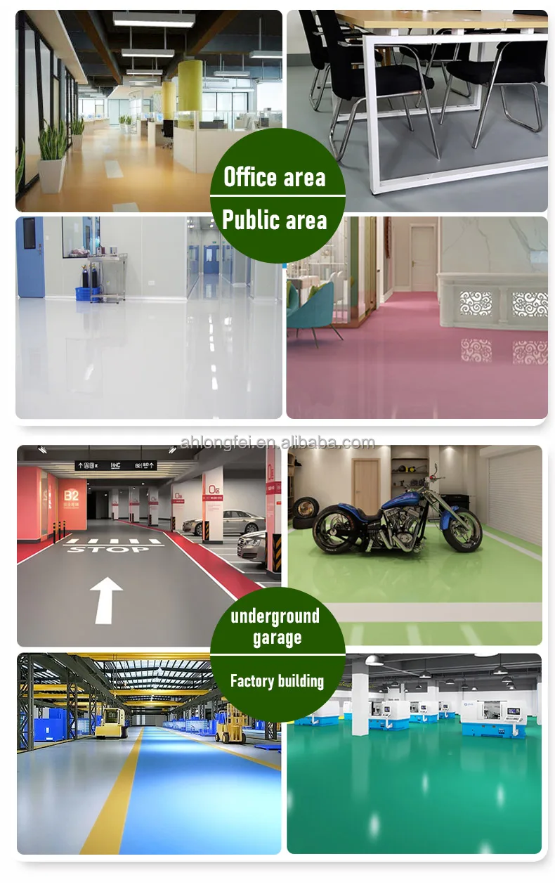 Resin Waterborne Industrial Factory Floor Using High Glossy Resin Coating Floor Paint