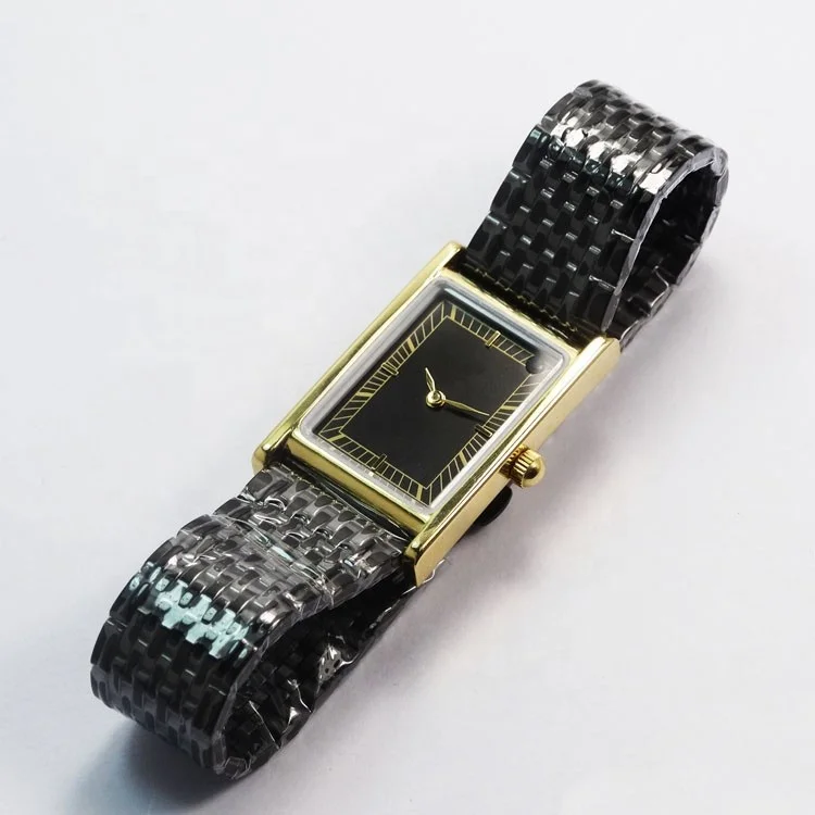 Strap Watches Men Watch Stainless Steel Crocodile Pattern Leather Unisex Alloy OEM Square Analog SAPPHIRE Crystal Buckle