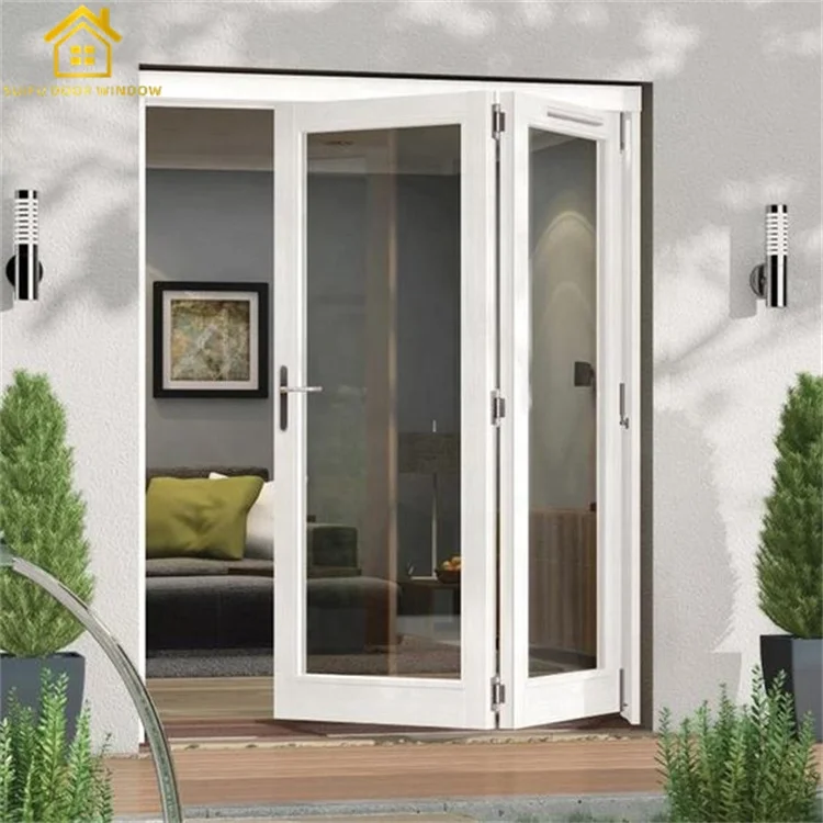 Diversified Latest Designs Wooden Exterior Glass Interior Doors Shop Front Bifold Door
