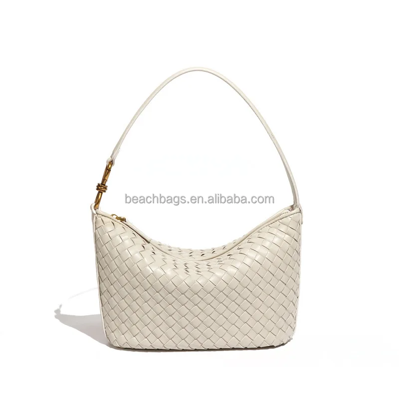 Custom Fashionable Weave Braided PU Leather Tote Bag Niche New Handmade Soft Braided Bag Versatile with Premium Feel Handbag
