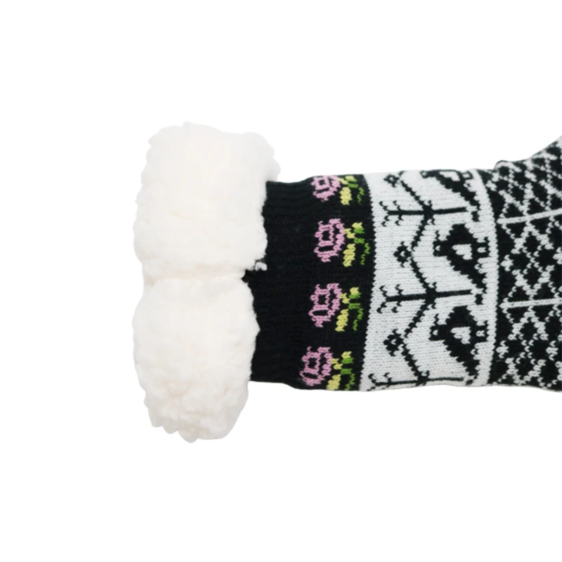 Custom Logo Women Home Fashion Slipper Socks Fuzzy Thick Warm Winter Heavy Fleece Lined Stockings Wholesale Socks Unisex