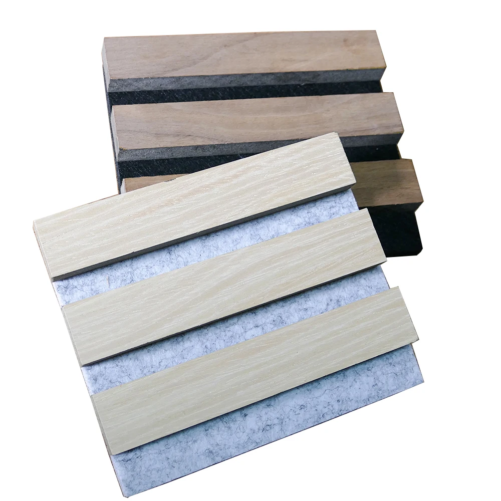 Factory direct sale Acoustic Felt Polyester Akupanel wooden wallboard interior decoration Wall Ceiling soundproof wall panels