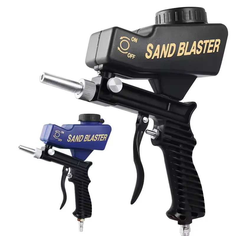 High Quality Gravity Pneumatic Small Handheld Spray Gun Set Adjustable Sandblasting Gun Portable Sandblasting Gun