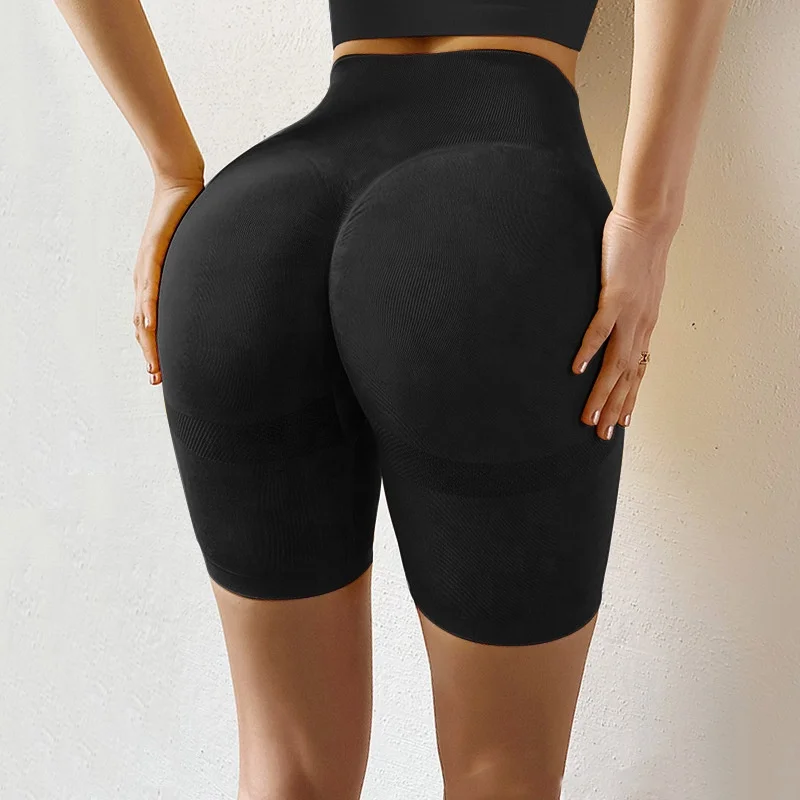 Women Seamless Active Fitness Wear Shorts High Waist Sexy Shorts Hot Ladies Spandex Shorts Mini Biker Short