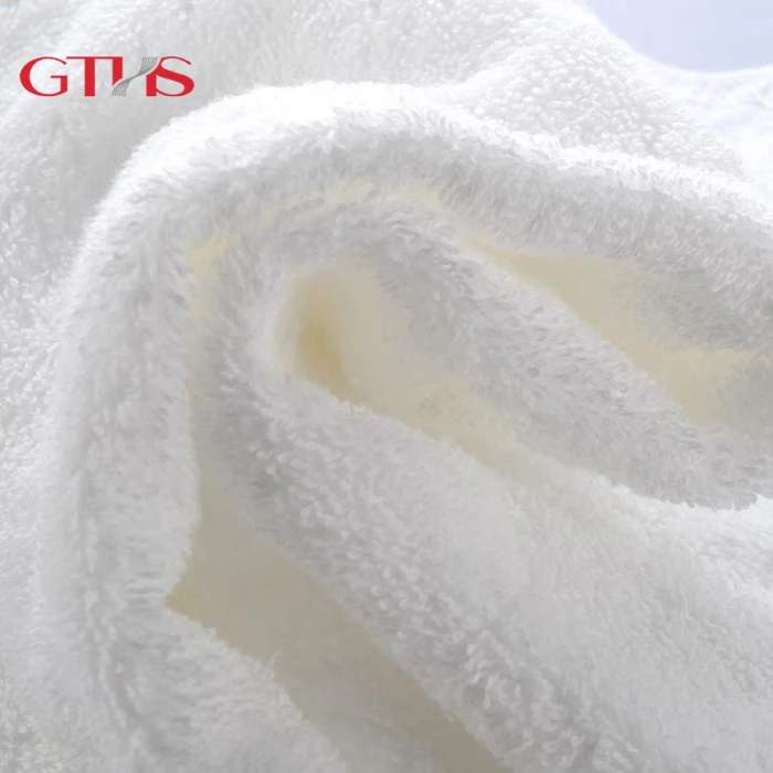 wholesale Skin-friendly 5 Star Hotel Towels White Custom Logo Bathroom Linen Polyester Face Hand Bath Hotel Towel Set