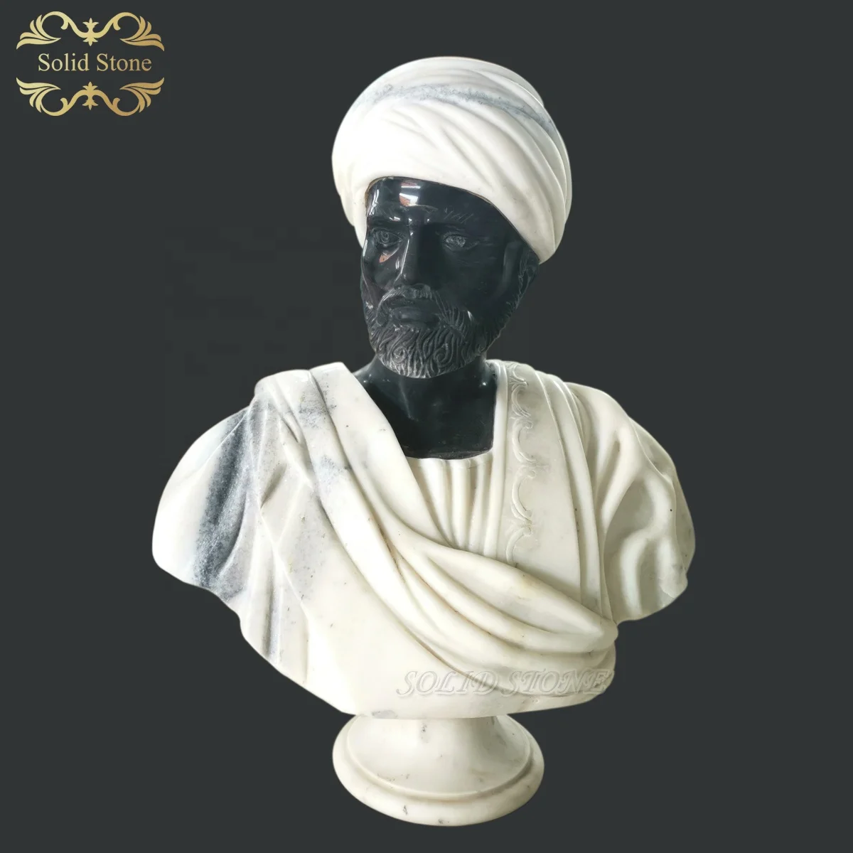 Hand carved famous mixed natural marble black people bust statues