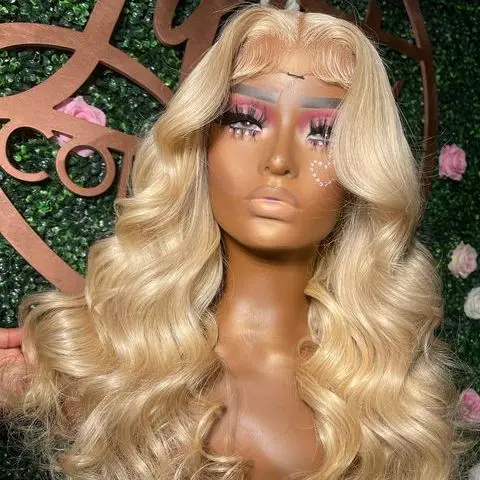 Cheap 13*4 Full Frontal 180 Density 13*6 Body Wave Wholesale 613 Full Lace Wig Brazilian Hair For Women Super Natural Hairline