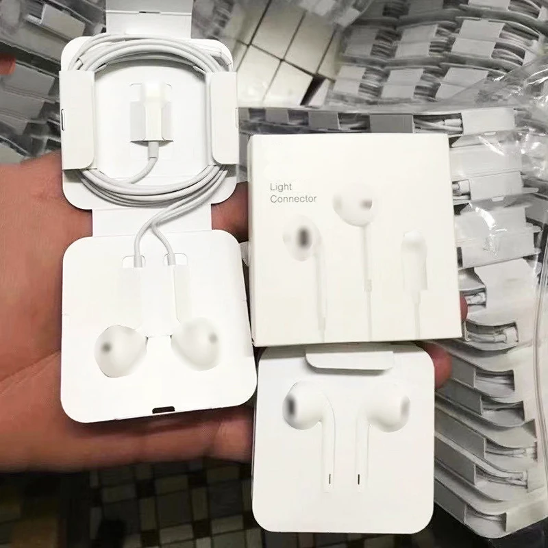 100% Original c100 in-ear Earpod For iPhone Earphone Light-ning Handfree Earphones wired with Mic Earbuds For iPhone 12 11 7