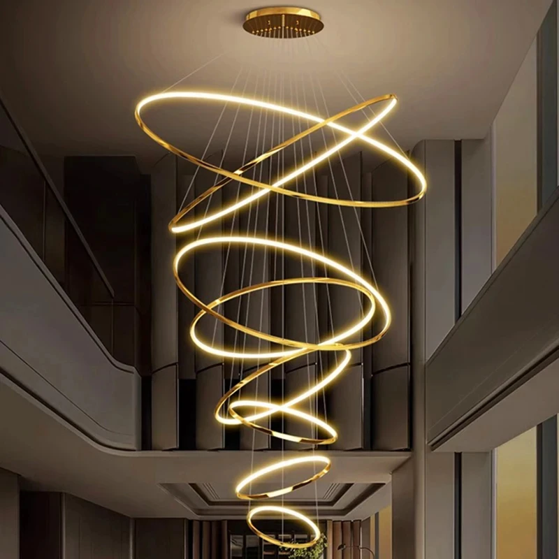 Modern Luxury Large Hotel Home Decorative Hanging Pendant Lights Nordic Ceiling Lighting Chandelier For Living Room