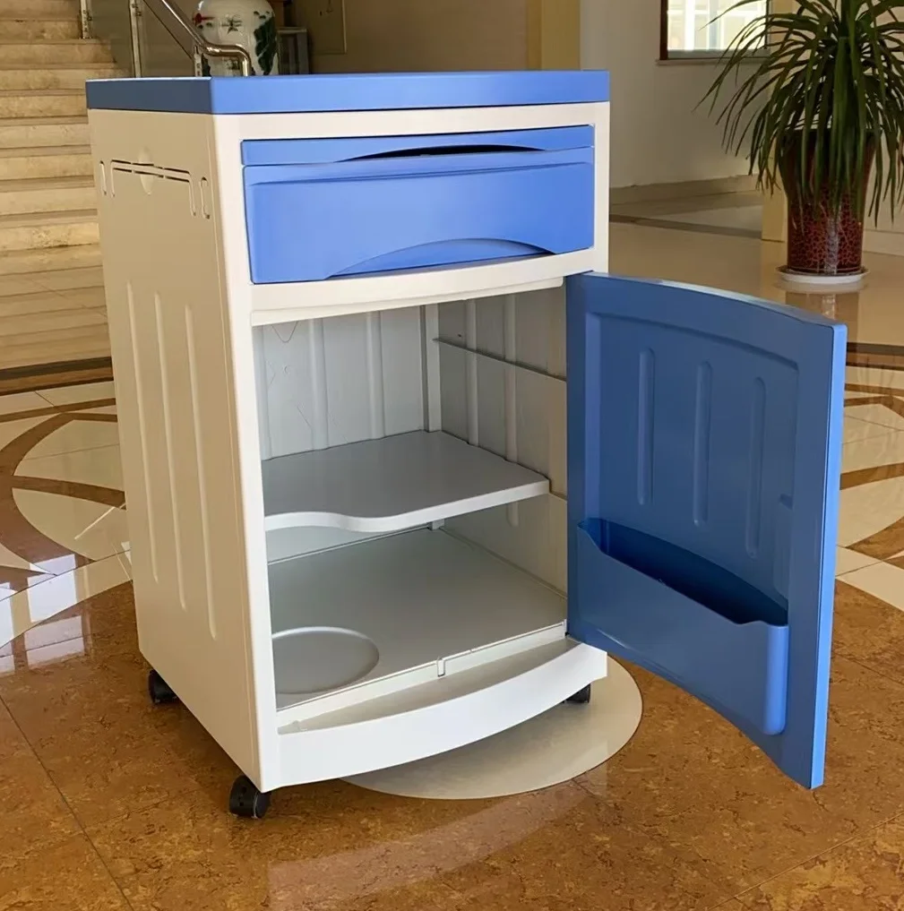 2024 Factory Direct ABS Medical Bedside Cabinets Plastic Medical Lockers Trending Products