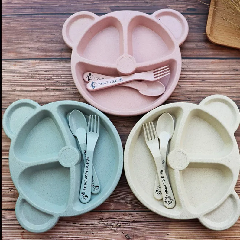 Eco-friendly Food Grade Kids Use Cute Panda Design Kids Child Tableware Sets