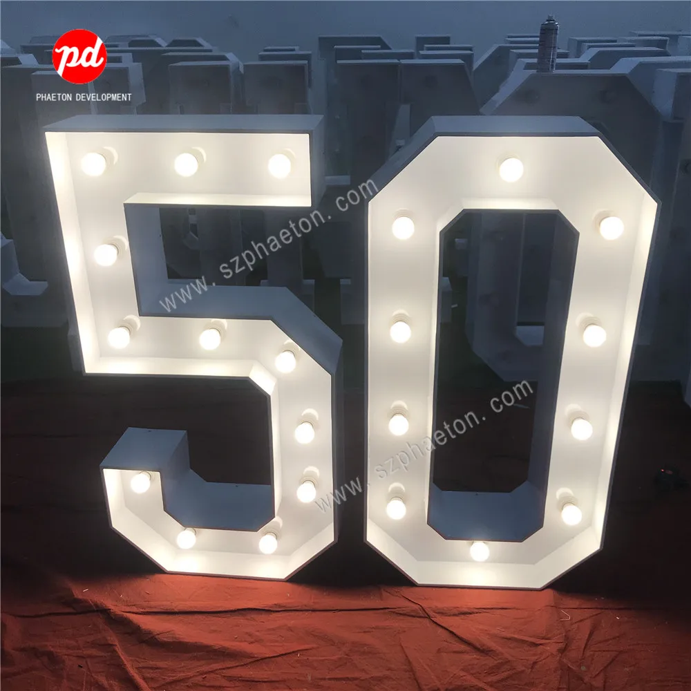 Party Supplies 3ft 4ft Big Led Marquee Numbers Birthday Decoration for 15th 18th 21st 30th 40th 50th Birthday Party Decorations