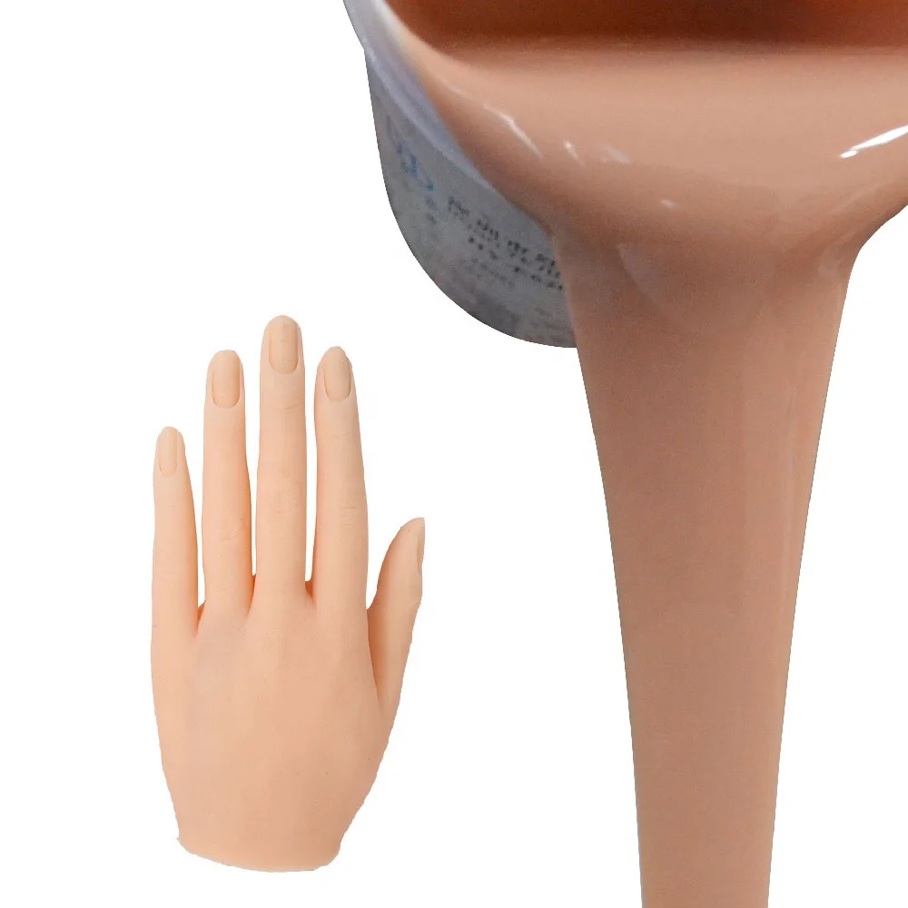 Skin Safe Silicone Rubber for Hand Molds Skin Color Medical Grade Liquid Silicon for Human Body Molding Silicon Two Comp QAMSEN