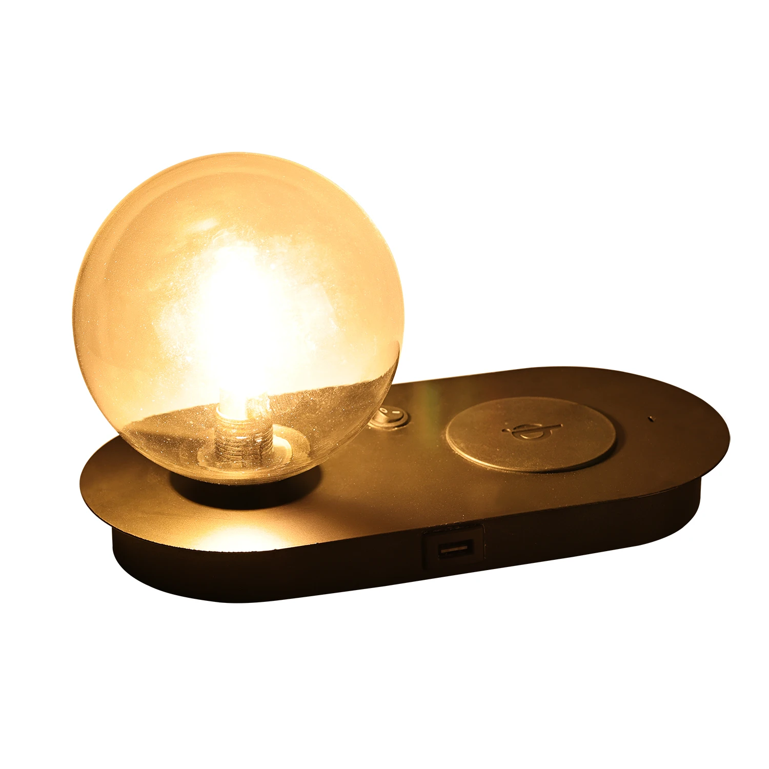 QI European fixtures Stylish Warm lighting business table lamps Home Ornaments flat desk lamp with wireless charger