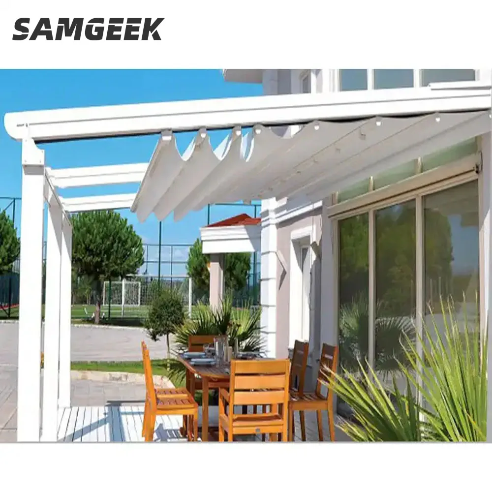 Retractable Roof Aluminum Hanging Pergola Sun Shades Retractable Pergola Commercial