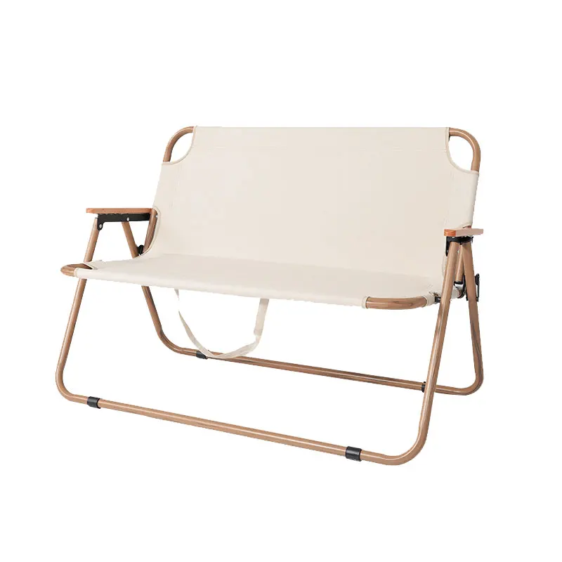 Outdoor Camping Foldable Bench Picnic Aluminium Frame Chair For 2 Person