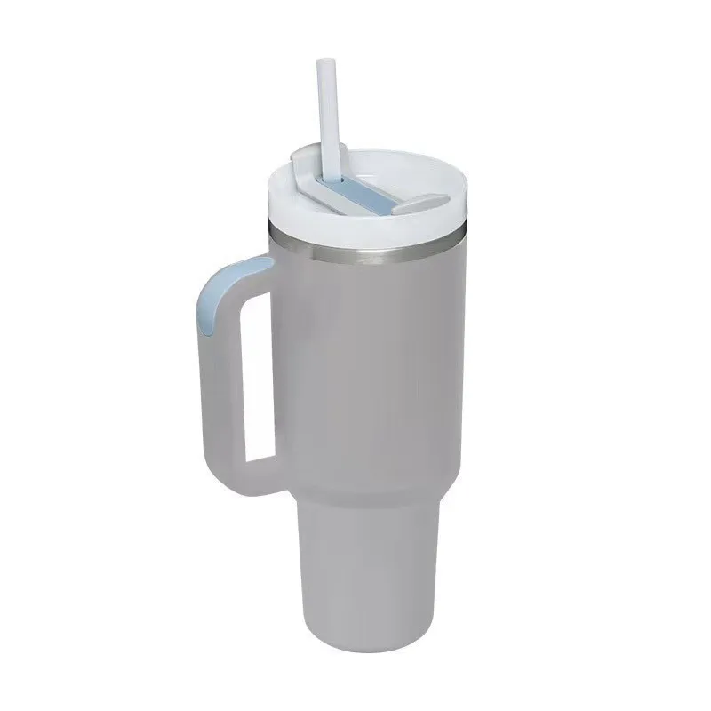 40 OZ Car mounted portable insulated cup with high aesthetic value sports water bottle large capacity straw water cup