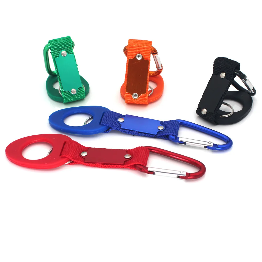 Custom logo Outdoor Silicone Buckle Hook Water Bottle Holder Clip EDC Climb Carabiner Rubber Backpack Hanger Camping Hiking Tool