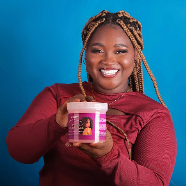 ARHGOAT Braiding Gel for Braid Private Label Extra Strong Hold Long Lasting No Flaking Natural Formula with Olive Oil and Aloe