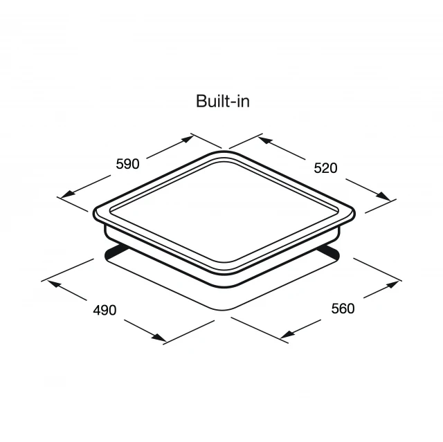 4-Zone Built-in Type Vitro-Ceramic Glass Top electric stove wif Induction Hob