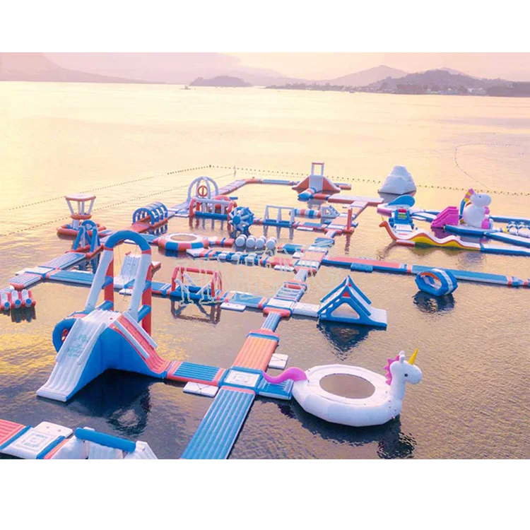 High Quality Large Inflatable Amusement Water Park Play Park With Slide Pool