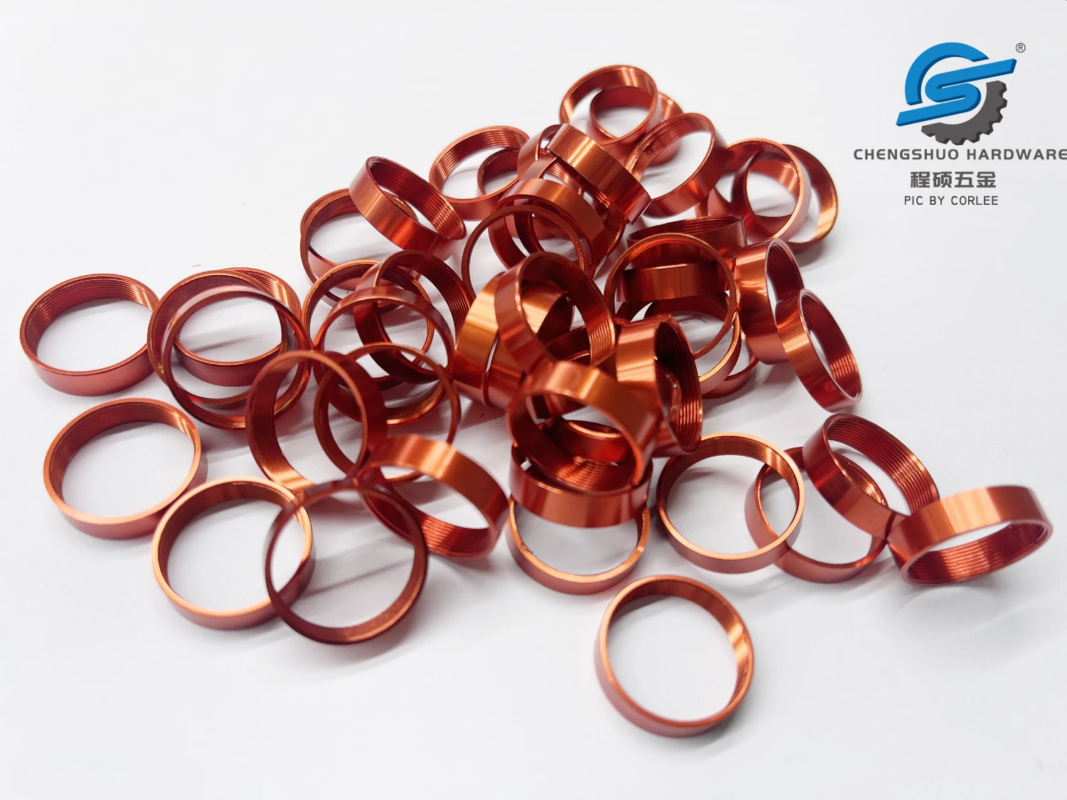 Customized Aluminum Milling Alloy Threaded Ring Buckle Anodized CNC Machining Machined Factory Chengshuo Hardware