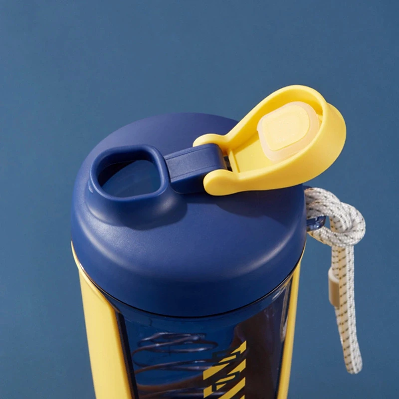 Newest 590ml Outdoor Gym Sports Water Bottle Thermal Silicone Stainless Steel Lid Stirring Ball 1000ml Drinking Protein Shaker