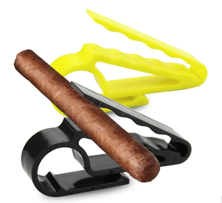 Держатель для сигар зажимы гольфа зажим уличного захвата табака Пластиковый черный портативный курильщика тележки аксессуары 1 шт.