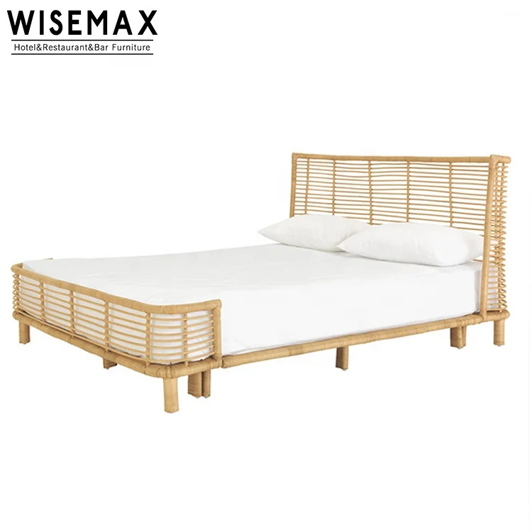 
Роскошный набор мебели для спальни в отеле, современная мебель большого размера из ротанга с деревянной рамой для кровати, мебель для спальни  (62403345648)
