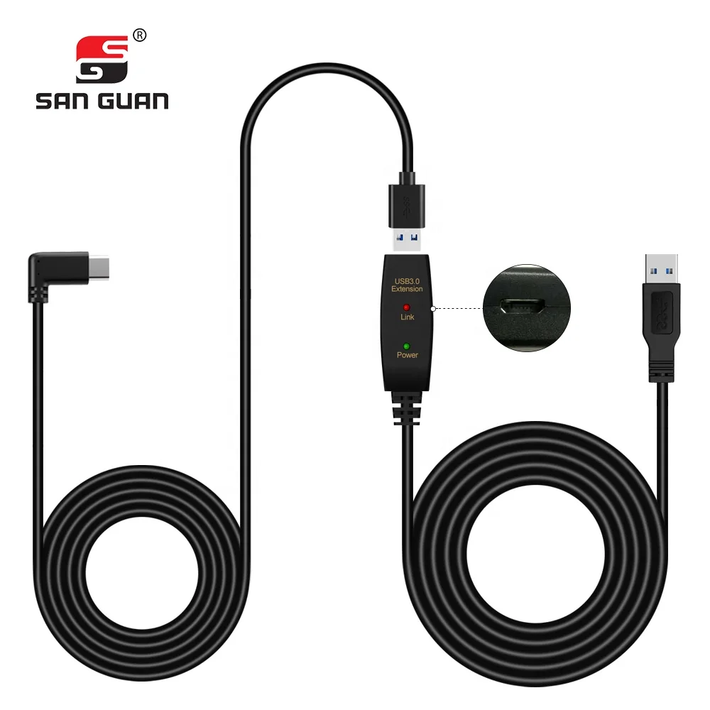 3M/4M/5M link cable USB C 3.2 Gen1 5Gbps for for Oculus Quest Headset/Gaming PC
