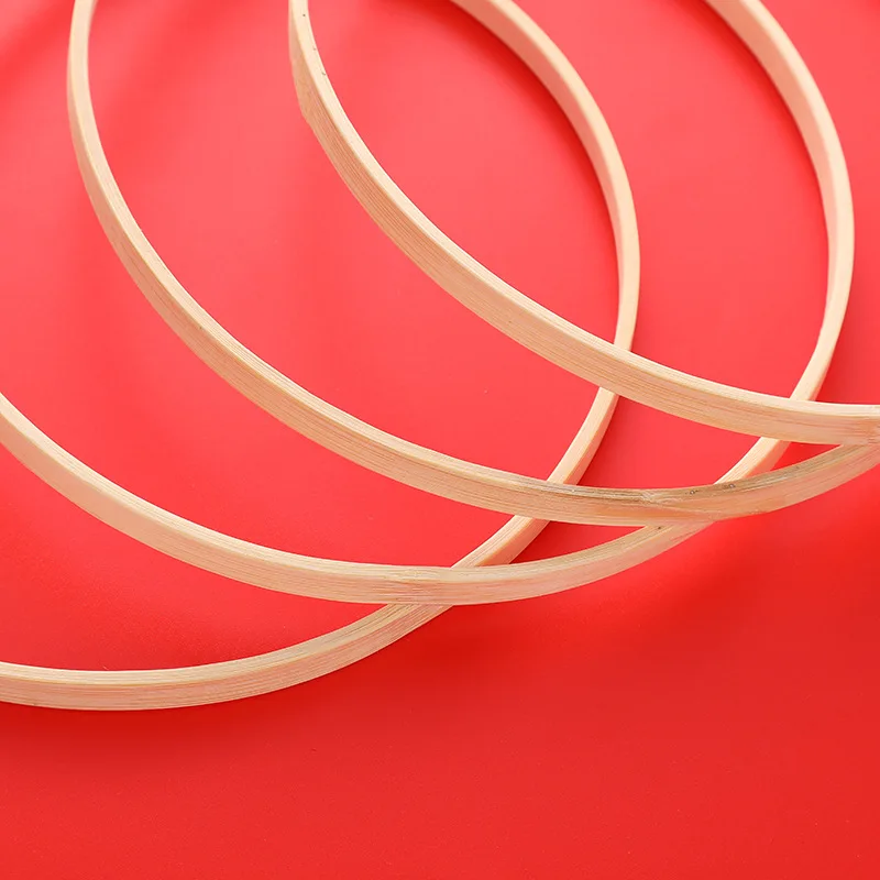 Wood Hoops Wooden Round Circle Bamboo Floral Macrame Rings Diy Dream Catcher Embroidery Hoop Wooden Hoops For Crafts Home Decor